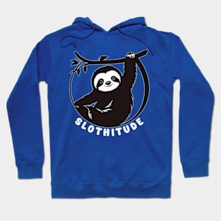 Funny Slothitude Tree Sloth Design Hoodie